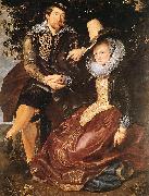 RUBENS, Pieter Pauwel The Artist and His First Wife, Isabella Brant, in the Honeysuckle Bower Spain oil painting reproduction